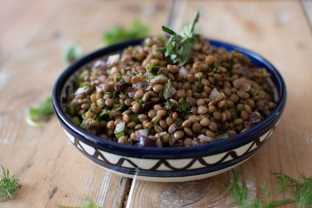 Lentil Salad with Herbs - An Olive a Day